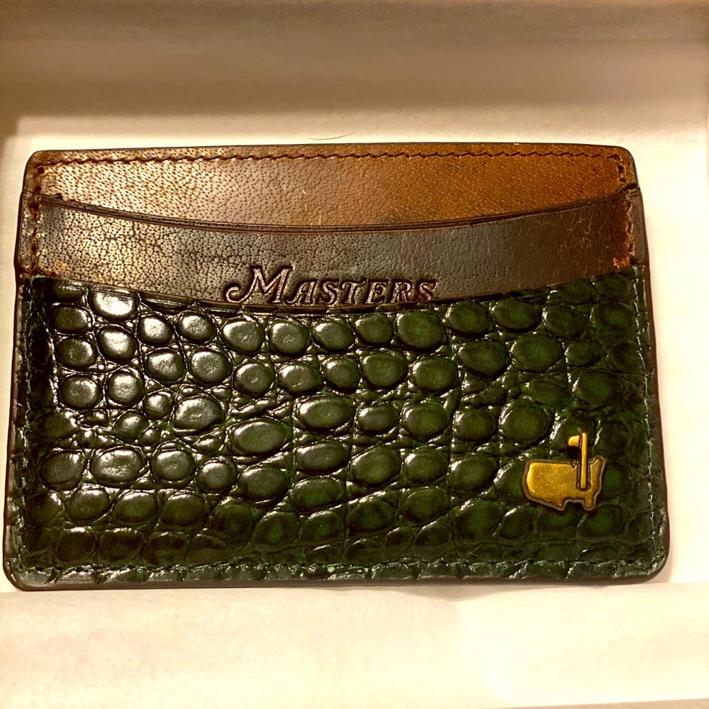 Masters Alligator Card Case Wallet Augusta